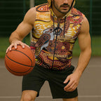 Kookaburra Australia NAIDOC Week 2026 Sleeveless Zip Hoodie 50 Years Deadly Indigenous Art