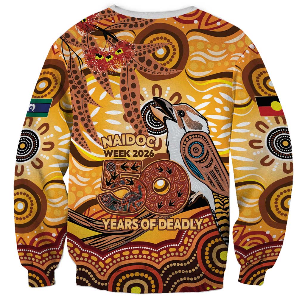 Kookaburra Australia NAIDOC Week 2026 Sweatshirt 50 Years Deadly Indigenous Art