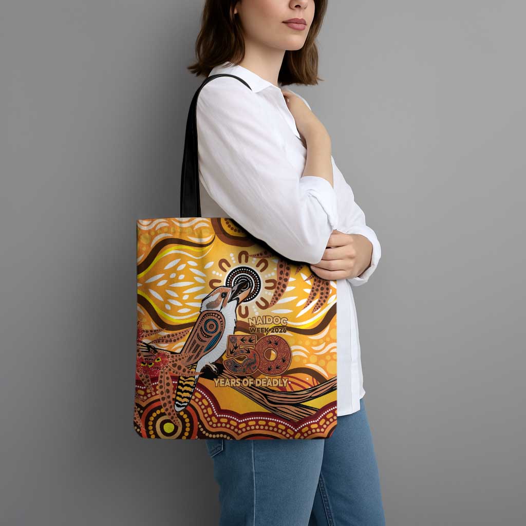 Kookaburra Australia NAIDOC Week 2026 Tote Bag 50 Years Deadly Indigenous Art