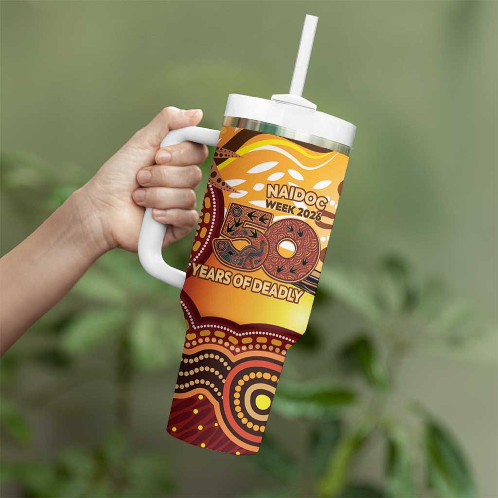 Kookaburra Australia NAIDOC Week 2026 Tumbler With Handle 50 Years Deadly Indigenous Art