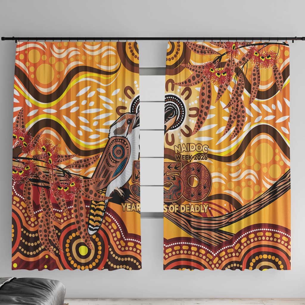 Kookaburra Australia NAIDOC Week 2026 Window Curtain 50 Years Deadly Indigenous Art