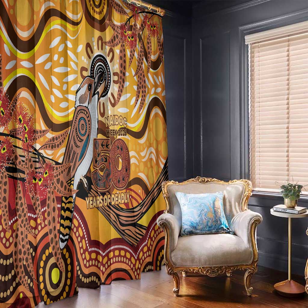 Kookaburra Australia NAIDOC Week 2026 Window Curtain 50 Years Deadly Indigenous Art