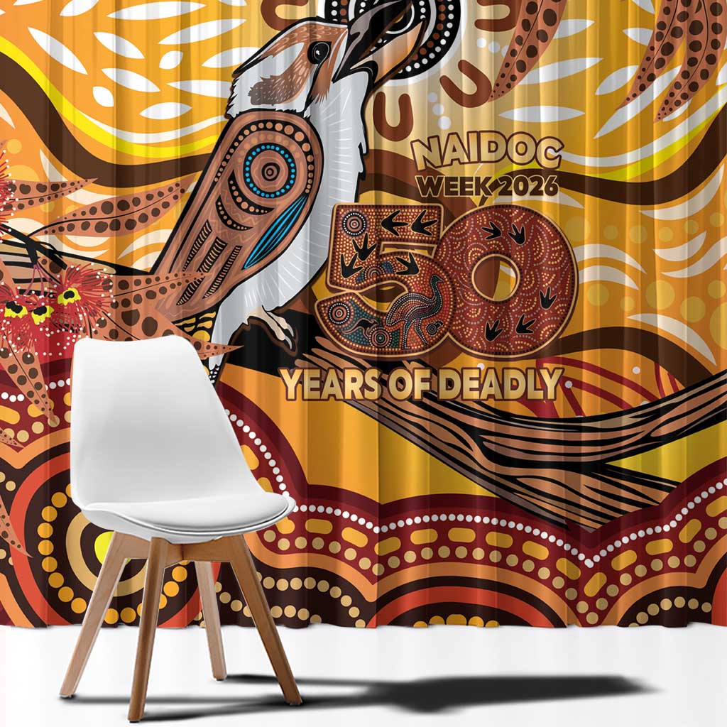 Kookaburra Australia NAIDOC Week 2026 Window Curtain 50 Years Deadly Indigenous Art