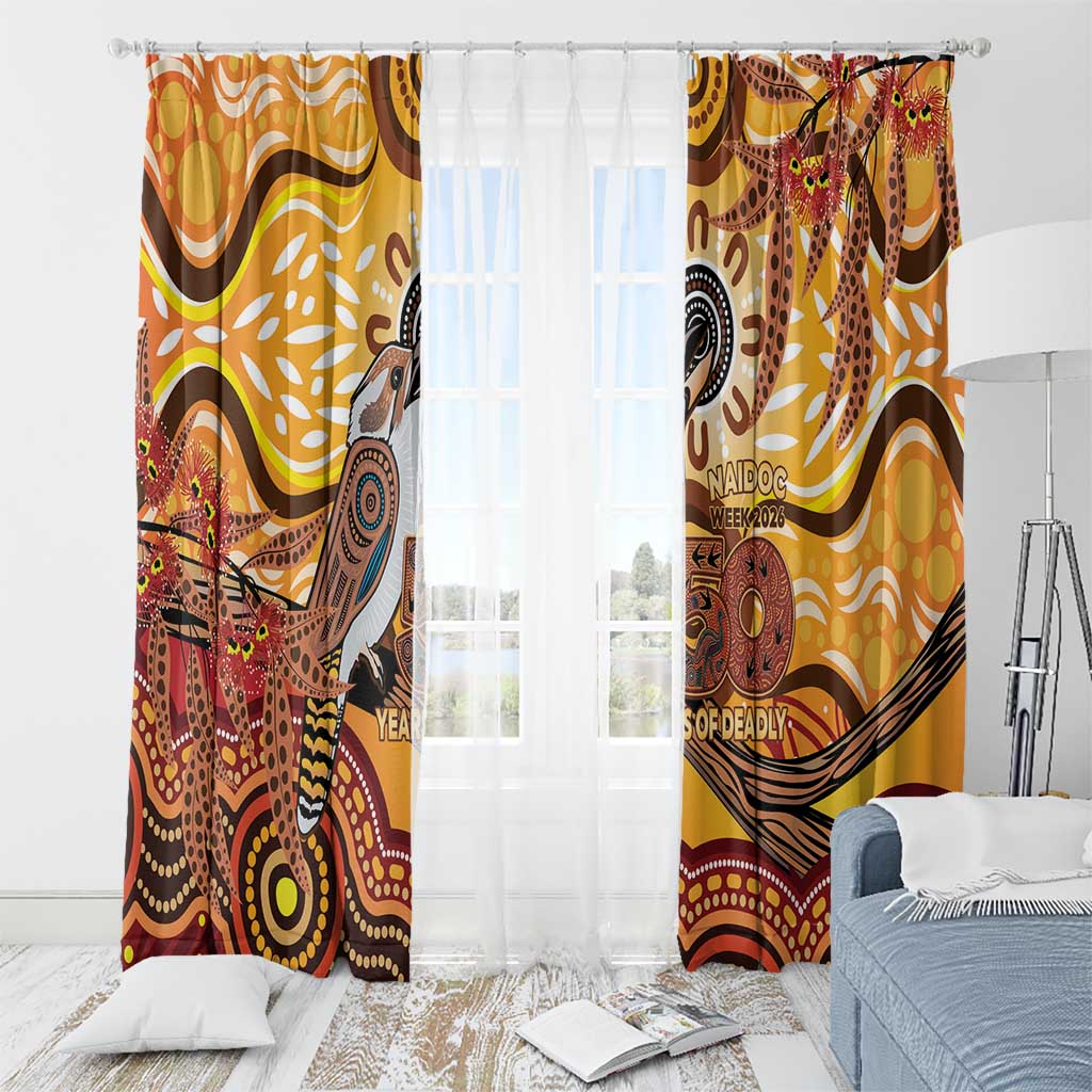 Kookaburra Australia NAIDOC Week 2026 Window Curtain 50 Years Deadly Indigenous Art