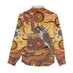 Kookaburra Australia NAIDOC Week 2026 Women Casual Shirt 50 Years Deadly Indigenous Art