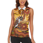 Kookaburra Australia NAIDOC Week 2026 Women Sleeveless Polo Shirt 50 Years Deadly Indigenous Art