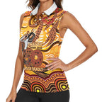 Kookaburra Australia NAIDOC Week 2026 Women Sleeveless Polo Shirt 50 Years Deadly Indigenous Art