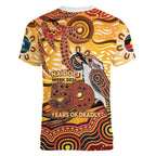 Kookaburra Australia NAIDOC Week 2026 Women V-Neck T-Shirt 50 Years Deadly Indigenous Art