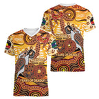 Kookaburra Australia NAIDOC Week 2026 Women V-Neck T-Shirt 50 Years Deadly Indigenous Art