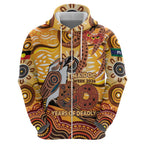 Kookaburra Australia NAIDOC Week 2026 Zip Hoodie 50 Years Deadly Indigenous Art