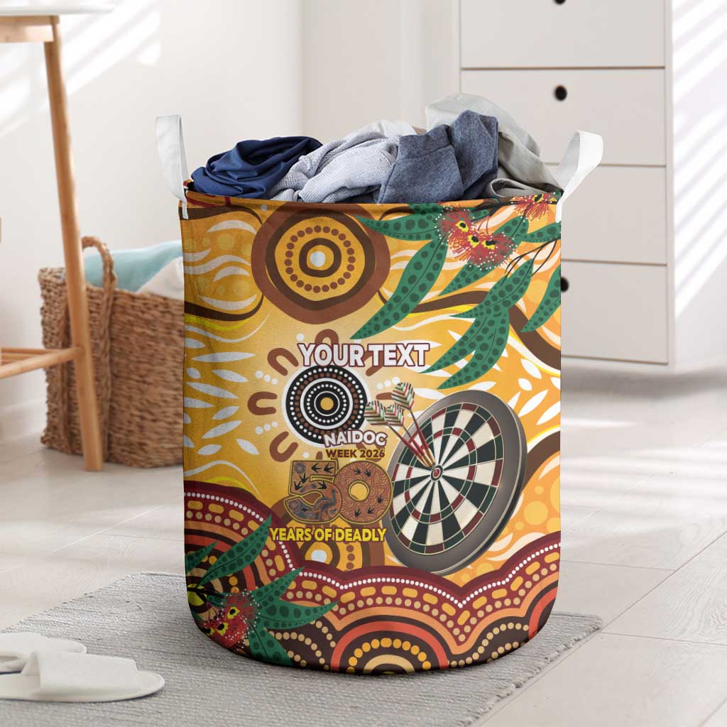 Darts Australia NAIDOC Week 2026 Personalised Laundry Basket 50 Years Deadly Eucalyptus Indigenous Art