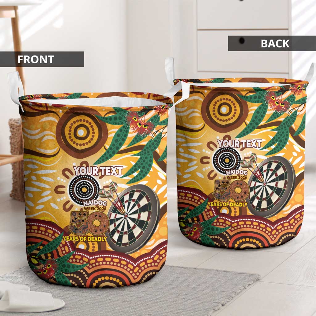 Darts Australia NAIDOC Week 2026 Personalised Laundry Basket 50 Years Deadly Eucalyptus Indigenous Art