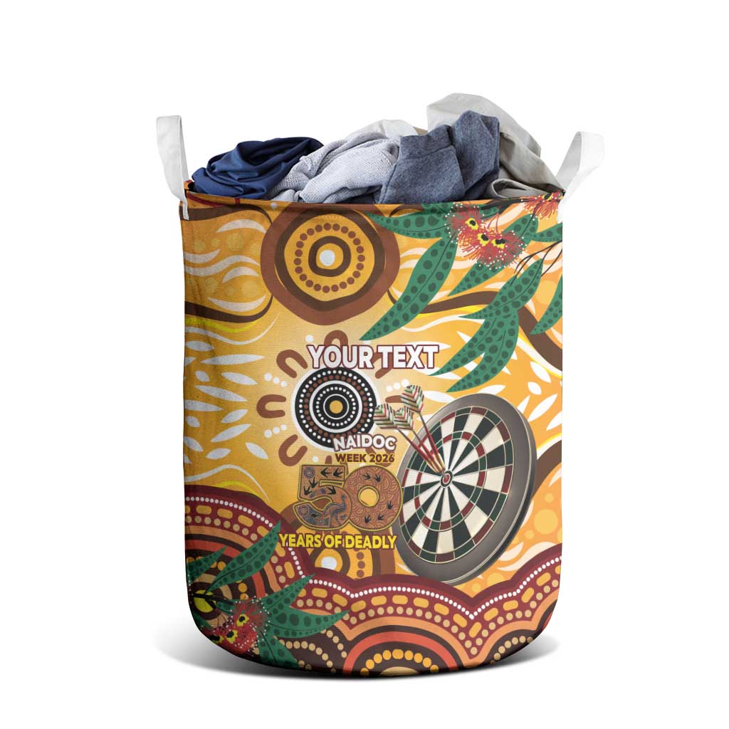 Darts Australia NAIDOC Week 2026 Personalised Laundry Basket 50 Years Deadly Eucalyptus Indigenous Art