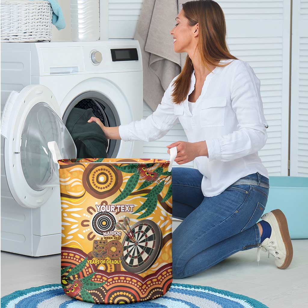 Darts Australia NAIDOC Week 2026 Personalised Laundry Basket 50 Years Deadly Eucalyptus Indigenous Art