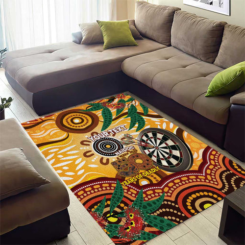 Darts Australia NAIDOC Week 2026 Personalised Area Rug 50 Years Deadly Eucalyptus Indigenous Art