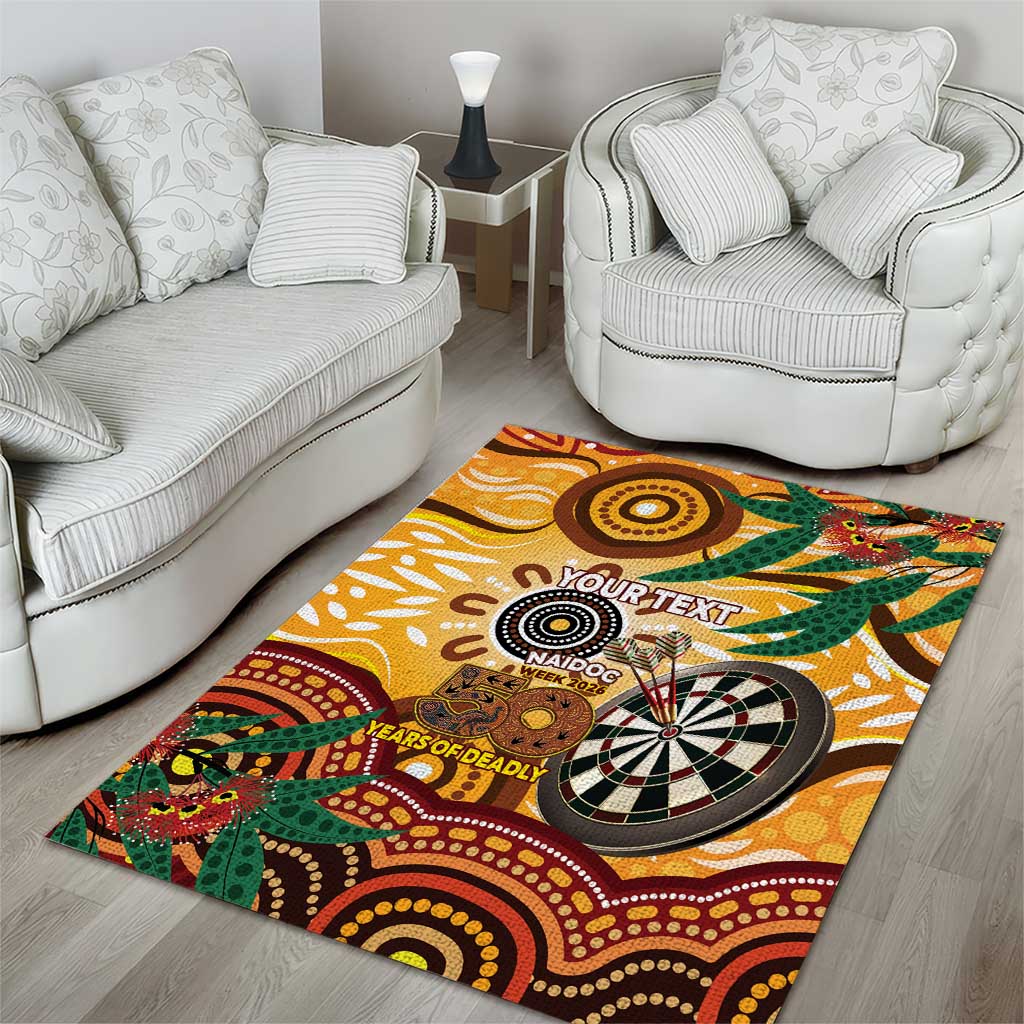 Darts Australia NAIDOC Week 2026 Personalised Area Rug 50 Years Deadly Eucalyptus Indigenous Art
