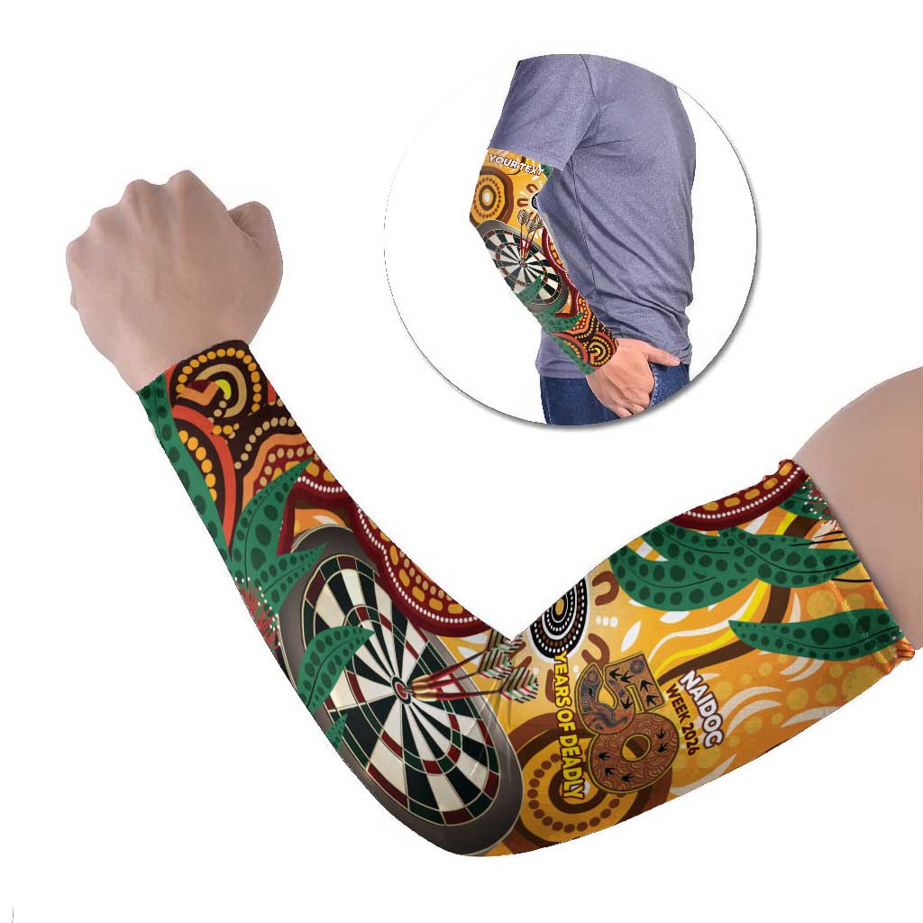 Darts Australia NAIDOC Week 2026 Personalised Arm Sleeves 50 Years Deadly Eucalyptus Indigenous Art
