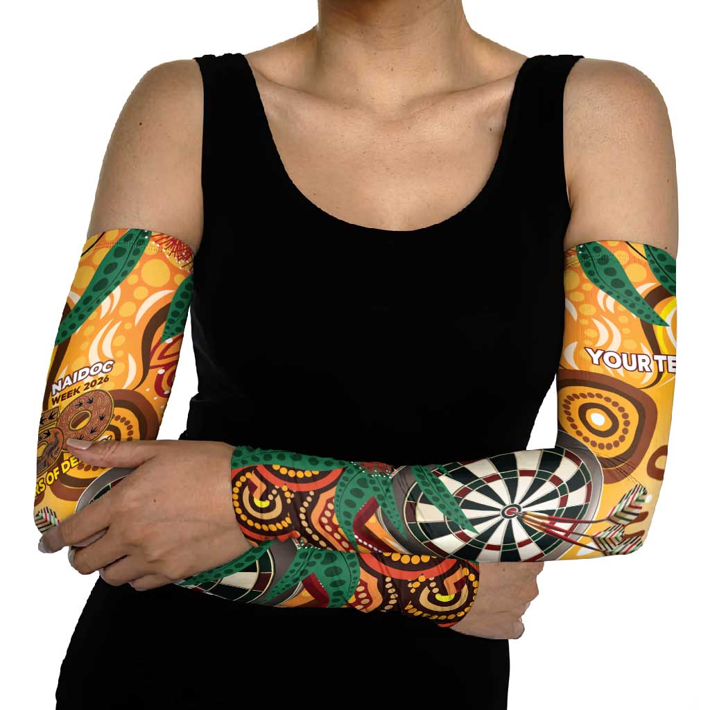 Darts Australia NAIDOC Week 2026 Personalised Arm Sleeves 50 Years Deadly Eucalyptus Indigenous Art
