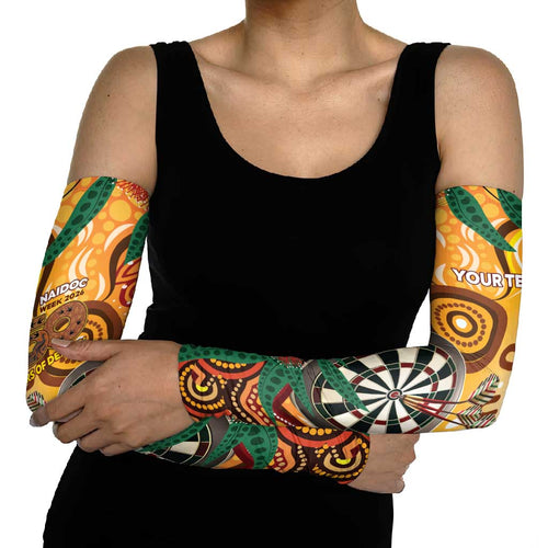 Darts Australia NAIDOC Week 2026 Personalised Arm Sleeves 50 Years Deadly Eucalyptus Indigenous Art