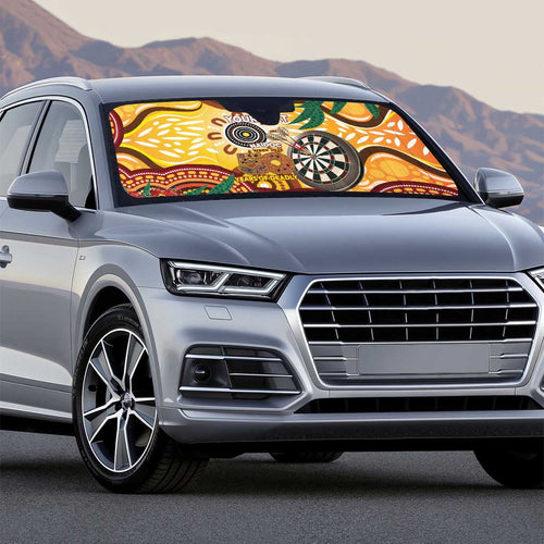 Darts Australia NAIDOC Week 2026 Personalised Auto Sun Shade 50 Years Deadly Eucalyptus Indigenous Art