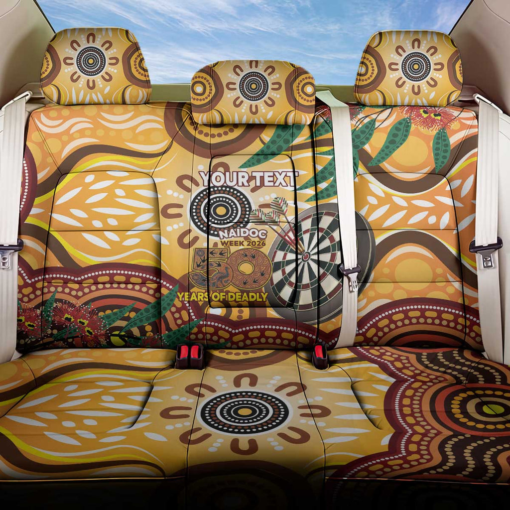 Darts Australia NAIDOC Week 2026 Personalised Back Car Seat Cover 50 Years Deadly Eucalyptus Indigenous Art