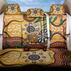 Darts Australia NAIDOC Week 2026 Personalised Back Car Seat Cover 50 Years Deadly Eucalyptus Indigenous Art