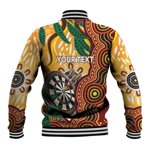 Darts Australia NAIDOC Week 2026 Personalised Baseball Jacket 50 Years Deadly Eucalyptus Indigenous Art
