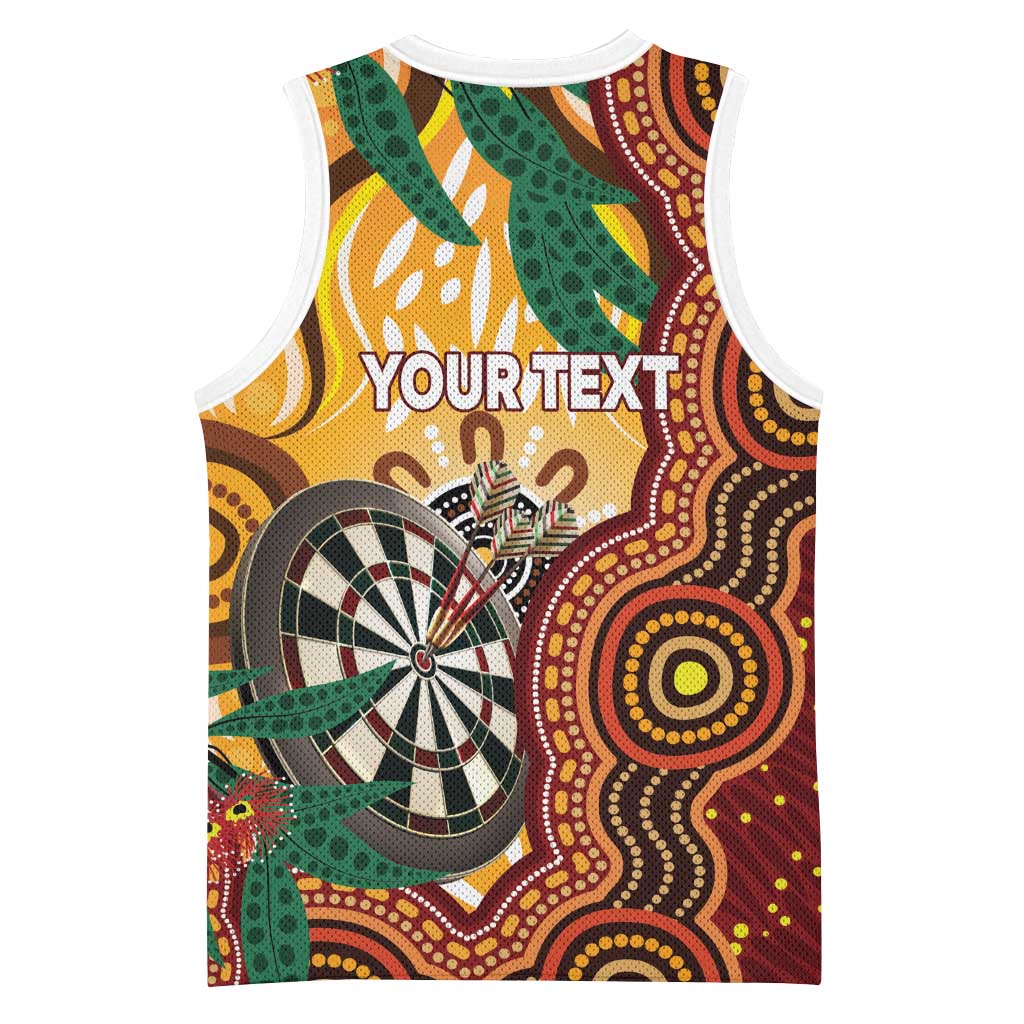 Darts Australia NAIDOC Week 2026 Personalised Basketball Jersey 50 Years Deadly Eucalyptus Indigenous Art