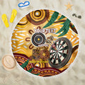 Darts Australia NAIDOC Week 2026 Personalised Beach Blanket 50 Years Deadly Eucalyptus Indigenous Art