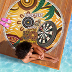 Darts Australia NAIDOC Week 2026 Personalised Beach Blanket 50 Years Deadly Eucalyptus Indigenous Art