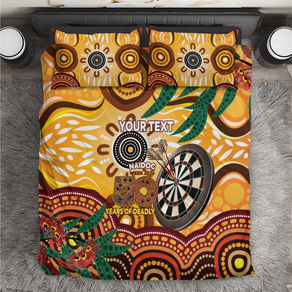 Darts Australia NAIDOC Week 2026 Personalised Bedding Set 50 Years Deadly Eucalyptus Indigenous Art