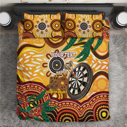 Darts Australia NAIDOC Week 2026 Personalised Bedding Set 50 Years Deadly Eucalyptus Indigenous Art
