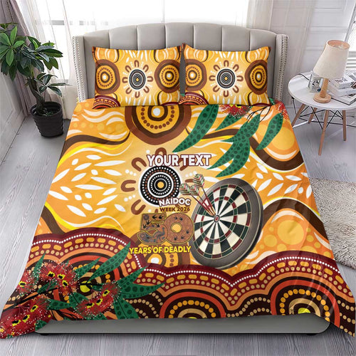 Darts Australia NAIDOC Week 2026 Personalised Bedding Set 50 Years Deadly Eucalyptus Indigenous Art