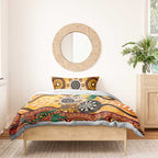 Darts Australia NAIDOC Week 2026 Personalised Bedding Set 50 Years Deadly Eucalyptus Indigenous Art
