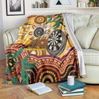 Darts Australia NAIDOC Week 2026 Personalised Blanket 50 Years Deadly Eucalyptus Indigenous Art