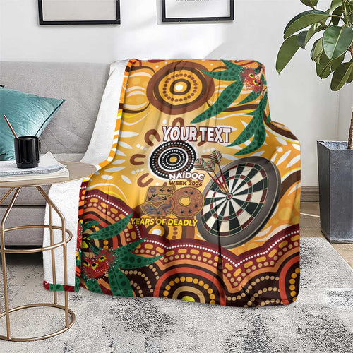 Darts Australia NAIDOC Week 2026 Personalised Blanket 50 Years Deadly Eucalyptus Indigenous Art