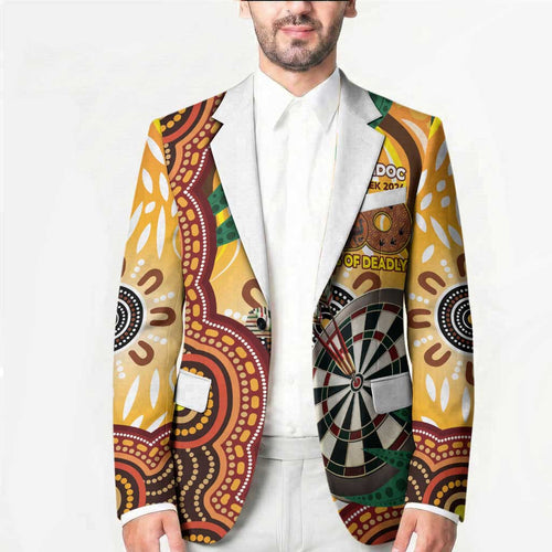 Darts Australia NAIDOC Week 2026 Personalised Blazer 50 Years Deadly Eucalyptus Indigenous Art