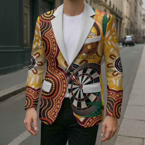 Darts Australia NAIDOC Week 2026 Personalised Blazer 50 Years Deadly Eucalyptus Indigenous Art