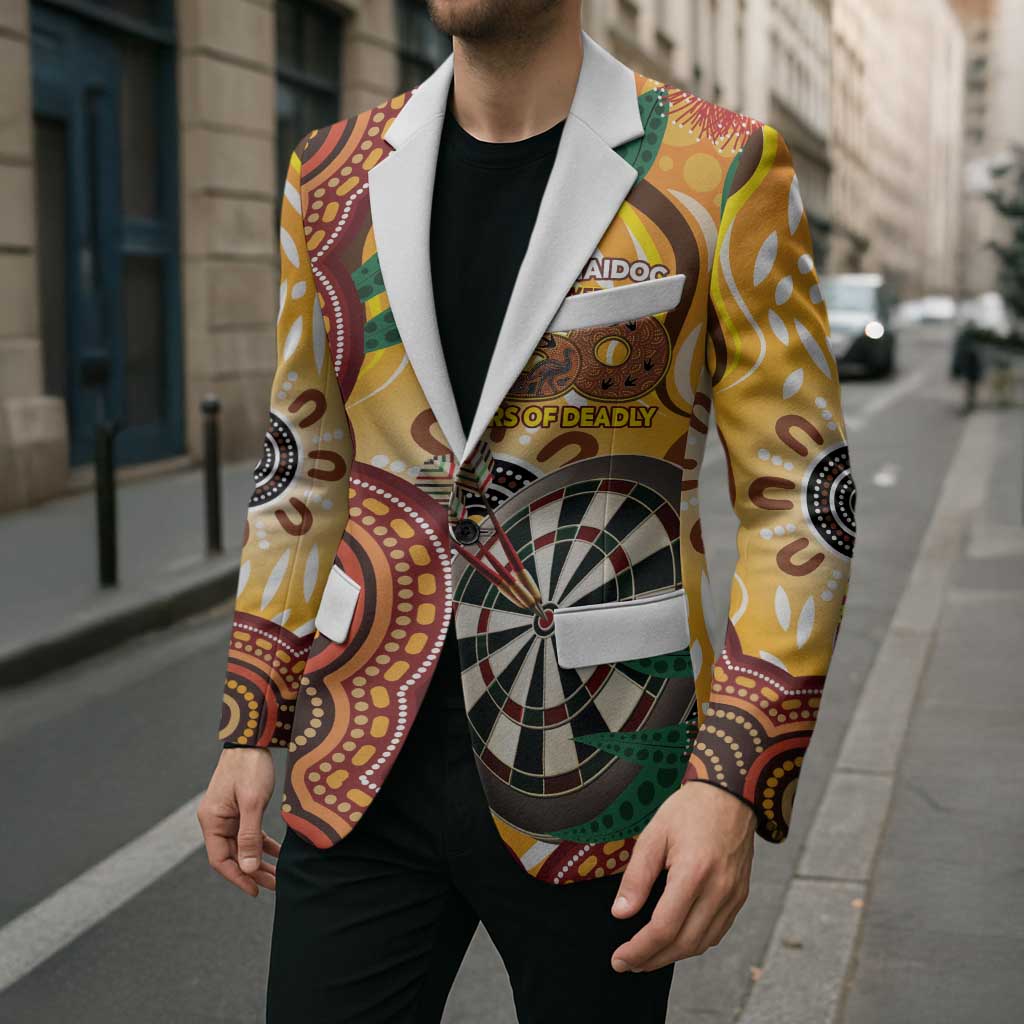 Darts Australia NAIDOC Week 2026 Personalised Blazer 50 Years Deadly Eucalyptus Indigenous Art