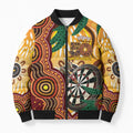 Darts Australia NAIDOC Week 2026 Personalised Bomber Puffer Jacket 50 Years Deadly Eucalyptus Indigenous Art