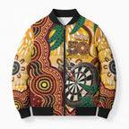Darts Australia NAIDOC Week 2026 Personalised Bomber Puffer Jacket 50 Years Deadly Eucalyptus Indigenous Art