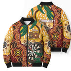 Darts Australia NAIDOC Week 2026 Personalised Bomber Puffer Jacket 50 Years Deadly Eucalyptus Indigenous Art