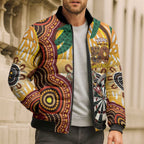 Darts Australia NAIDOC Week 2026 Personalised Bomber Puffer Jacket 50 Years Deadly Eucalyptus Indigenous Art