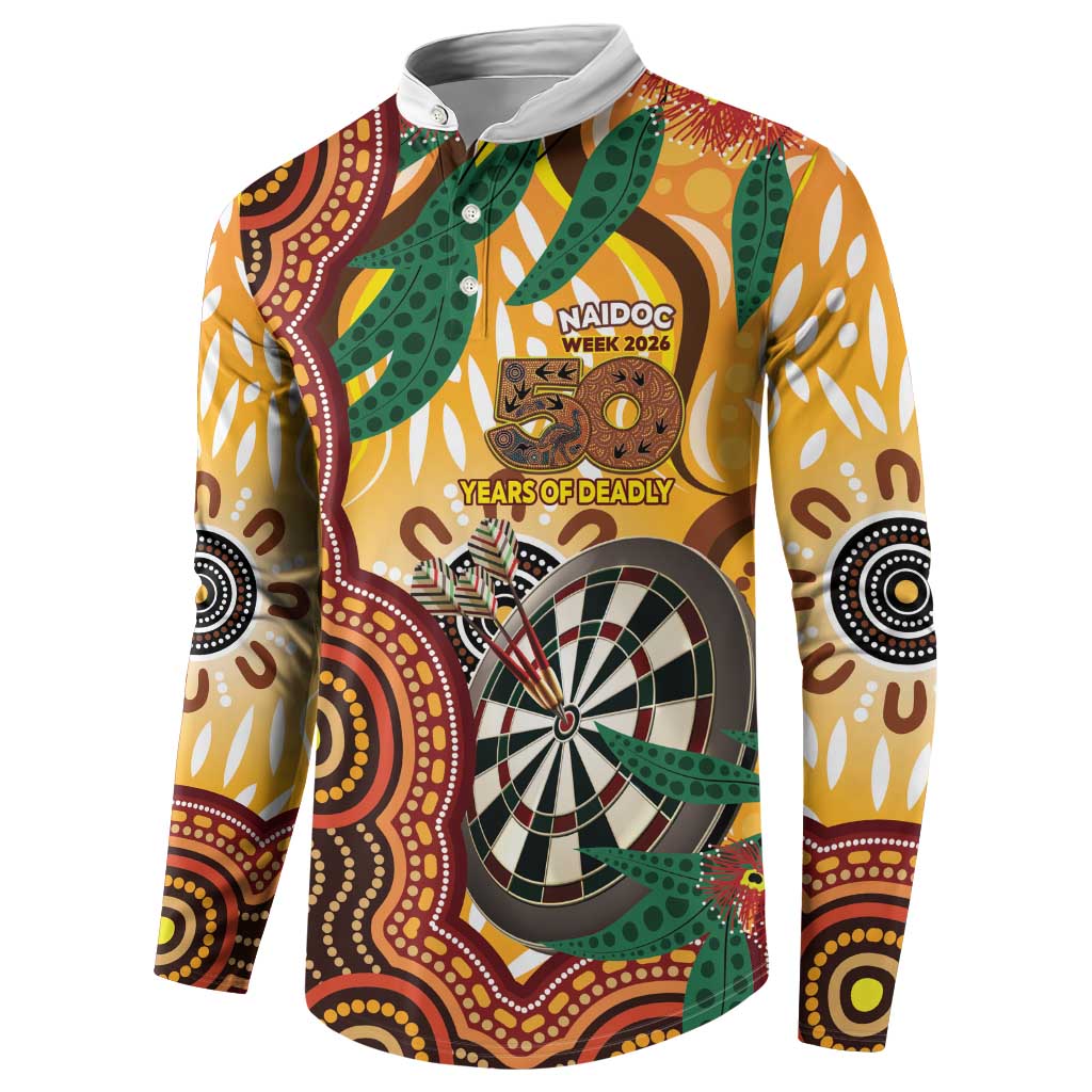 Darts Australia NAIDOC Week 2026 Personalised Button Sweatshirt 50 Years Deadly Eucalyptus Indigenous Art