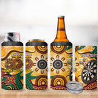 Darts Australia NAIDOC Week 2026 Personalised 4 in 1 Can Cooler Tumbler 50 Years Deadly Eucalyptus Indigenous Art