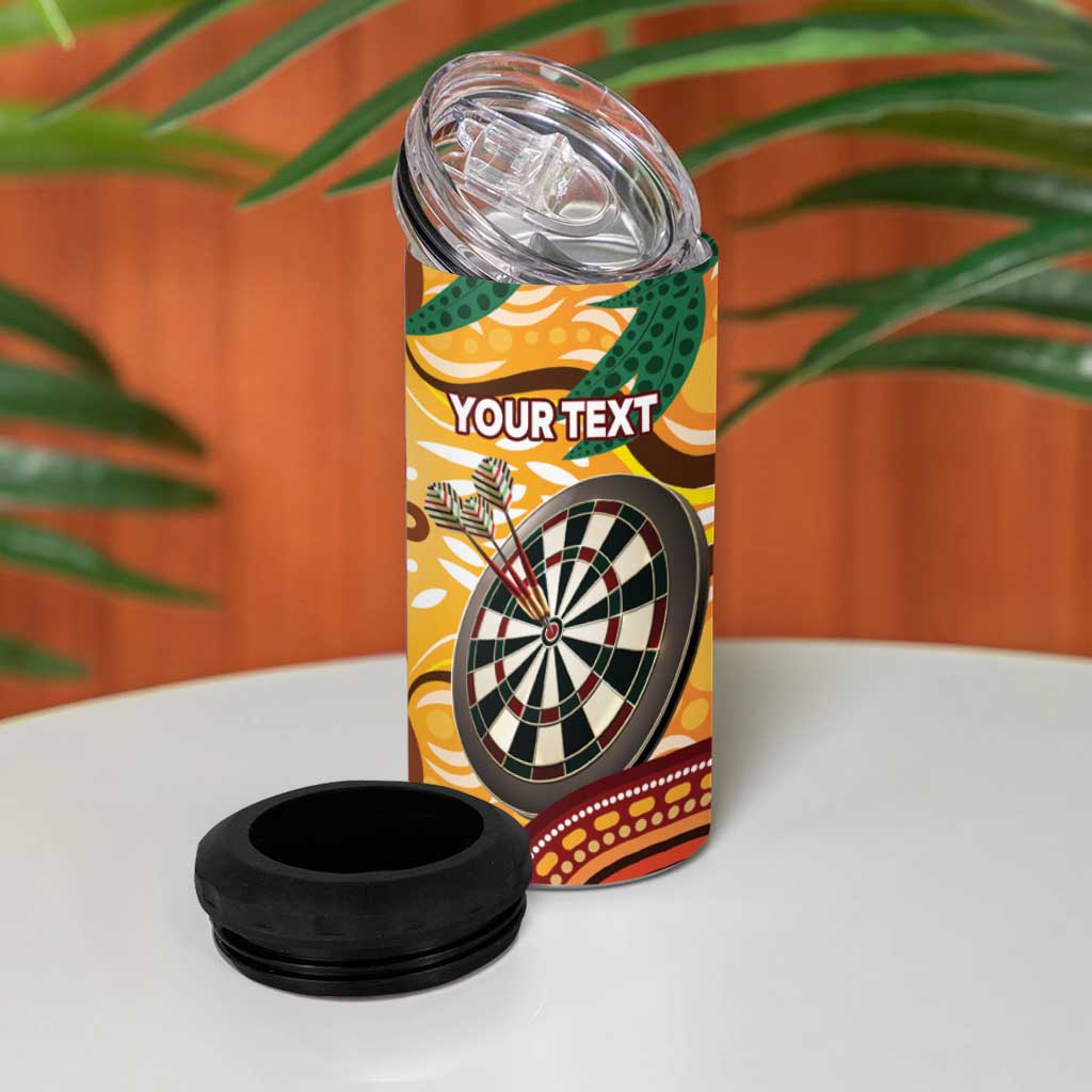 Darts Australia NAIDOC Week 2026 Personalised 4 in 1 Can Cooler Tumbler 50 Years Deadly Eucalyptus Indigenous Art