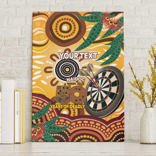Darts Australia NAIDOC Week 2026 Personalised Canvas Wall Art 50 Years Deadly Eucalyptus Indigenous Art
