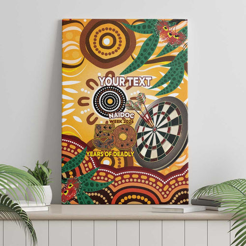 Darts Australia NAIDOC Week 2026 Personalised Canvas Wall Art 50 Years Deadly Eucalyptus Indigenous Art
