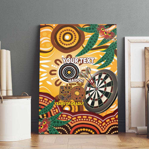 Darts Australia NAIDOC Week 2026 Personalised Canvas Wall Art 50 Years Deadly Eucalyptus Indigenous Art