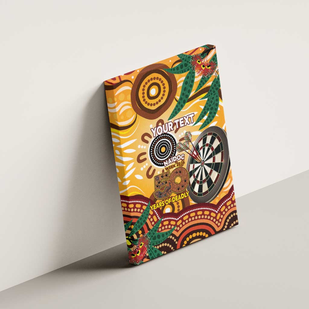 Darts Australia NAIDOC Week 2026 Personalised Canvas Wall Art 50 Years Deadly Eucalyptus Indigenous Art